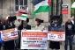 Mass protest in front of London Israel embassy