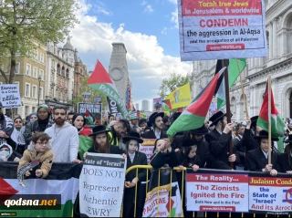 On the eve of the International Quds Day:

Quds Day march in London