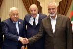 Algerian President meets Haniyeh, Abbas 
 2