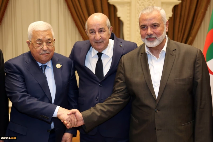 Algerian President meets Haniyeh, Abbas 
 2