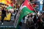 تجمع حامیان فلسطین در میدان تایمز نیویورک 6