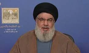 سخنرانی سید حسن نصرالله در سالروز عید مقاومت و آزادسازی جنوب لبنان:

 اسرائیل پشت دیوارها مخفی شده و سلطه‌جویی آمریکا به آخر رسیده است