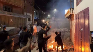 In a raid on Nablus refugee camp:

Zionist troops injure more than 40 Palestinians