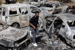 المستوطنون يحرقون ويدمرون أكثر من 140 مركبة للمواطنين جنوب مدينة نابلس ليلة أمس 4