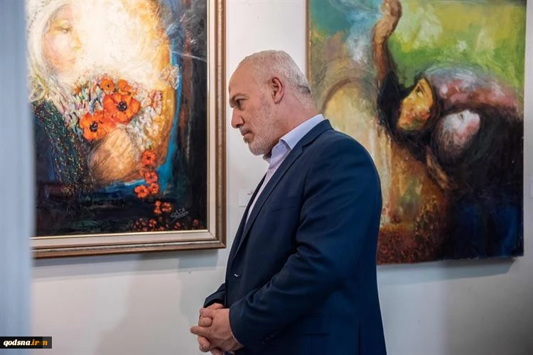 مندوب حركة الجهاد الإسلامي لدي طهران يزور معرض "رسم المقاومة" في متحف فلسطين للفنون المعاصرة 2
