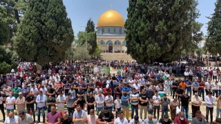 نماز جمعه باشکوه مسجدالاقصی با حضور 45 هزار فلسطینی