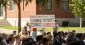 Protest in Harvard University in solidarity with Palestinians