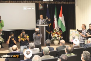 گزارش تصویری از مراسم یادواره شهدای خبرنگار فلسطینی در جنگ غزه (منادیان الاقصی)  2