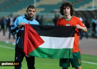 اقدام جالب عراقی‌های لیگ فوتبال ایران به یاد فلسطین