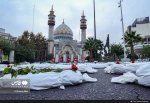 نشر جثامين رمزية لشهداء غزة الاطفال في ميدان فلسطين وسط طهران 6