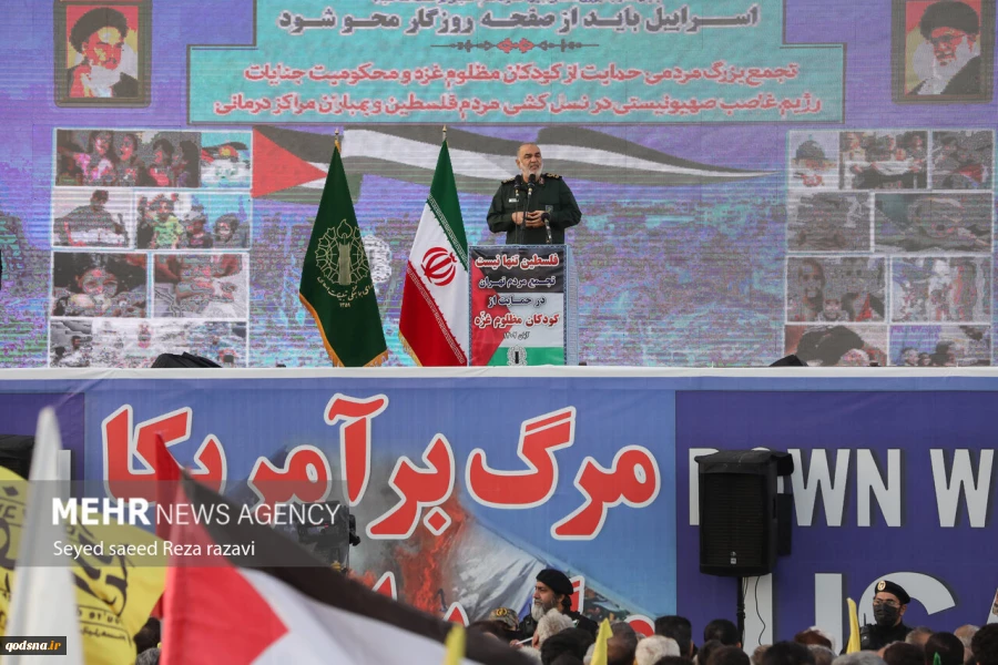 تجمع حاشد في طهران دعما لغزة وتنديداً بجرائم الاحتلال الصهيوني 4