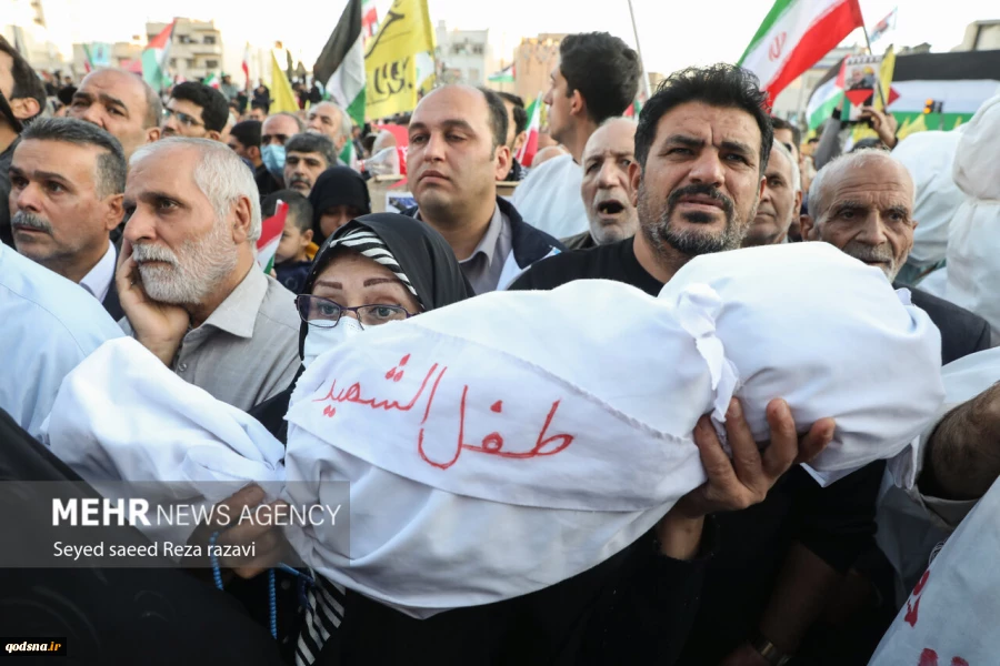 تجمع حاشد في طهران دعما لغزة وتنديداً بجرائم الاحتلال الصهيوني 7