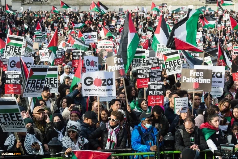 التظاهرات تتواصل في مختلف دول العالم دعمًا لفلسطين وللمطالبة بوقف العدوان على غزة 2