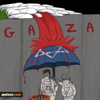 #کاریکاتور انتقادی کمال شرف، هنرمند یمنی در مورد سفر ایلان ماسک به فلسطین اشغالی