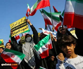 Thousands of Iranians took to the streets to support Palestinians