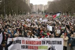 همبستگی جهانی با فلسطین | تظاهرات گسترده در شهر پامپلونا در اسپانیا در محکومیت جنگ علیه غزه و حمایت از ملت فلسطین 2