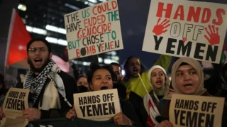 Protests erupt in New York City to condemn US attacks on Yemen