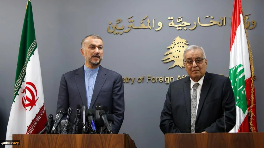 في مؤتمر صحفي مع وزير الخارجية اللبناني؛

وزير الخارجية الإيراني: مفتاح الحل لإستقرار المنطقة هو وقف الحرب في غزة  2