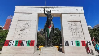 Pro-Gaza march held in Buenos Aires, Argentina