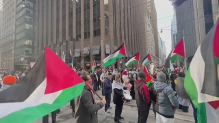 Protesters call for immediate Gaza ceasefire outside Trudeau fundraiser