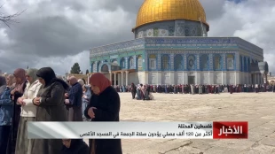 گزارش العالم از 120 هزار نمازگزار مسجد الاقصی در دومین نماز جمعه ماه مبارک رمضان 3