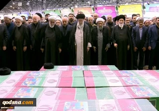 وداع باشکوه مردم تهران با «شهیدان خدمت: 

طنین انداز شدن شعار مرگ بر اسرائیل در مراسم تشییع/ اقامه نماز رهبر انقلاب بر پیکر شهید رئیسی و همراهانش/ سخنرانی هنیه در مراسم تشییع