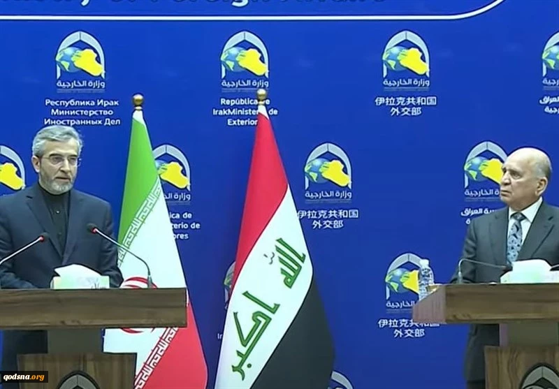 خلال مؤتمر صحفي مع نظيره العراقي..

باقري: لن نسمح للصهاينة المساس بامن المنطقة 2