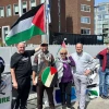 تجمع همبستگی با فلسطین مقابل سفارت رژیم صهیونیستی در دوبلین پایتخت ایرلند 2