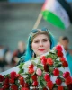 زنان نروژی در همبستگی با غزه تجمع کردند و با نثار گل یاد شهدای زن غزه را گرامی داشتند 2