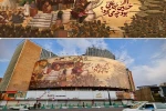 Mural in Tehran portrays Ashura event, Gaza onslaught 2