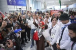 کاروان ورزشکاران فلسطین وارد فرانسه شد 2
