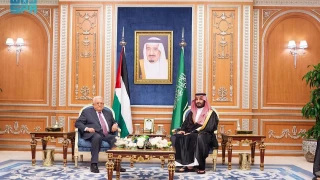 دیدار ولیعهد عربستان و محمود عباس