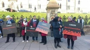 تجمع همبستگی با غزه و محکومیت نسل‌کشی و جنایات رژیم صهیونیستی مقابل پارلمان کانادا در اتاوا  3