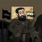 اثر جدید کاریکاتوریست یمنی کمال شرف با موضوع الجولانی سرکرده گروه تحریر الشام