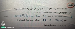 انتشار تصویری از سند دستور اجرای عملیات طوفان الاقصی در ساعت ۶:۳٠ صبح روز شنبه هفت اکتبر ۲۰۲۳ 2