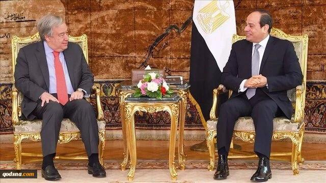 مخالفت السیسی و گوترش با طرح کوچ اجباری فلسطینیان 2