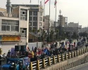 تصویری از حضور مردم تهران قبل از شروع رسمی راهپیمایی 22 بهمن در میدان امام حسین  2