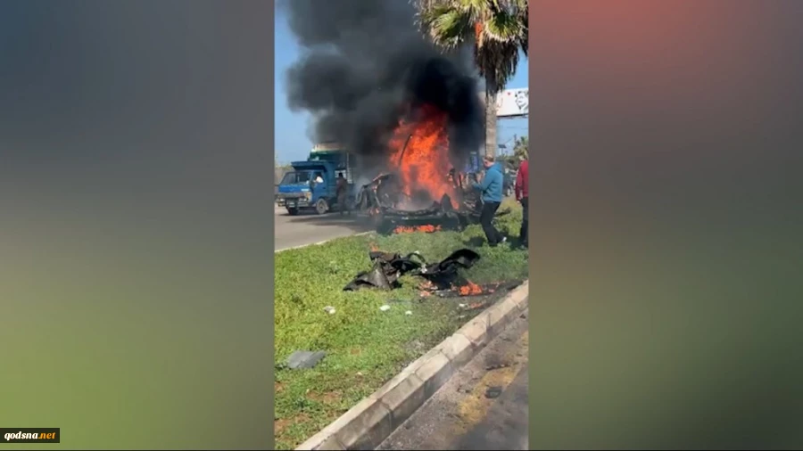 مسيرة اسرائيلية تستهدف سيارة في منطقة صيدا جنوبي لبنان وارتقاء شهيد 2