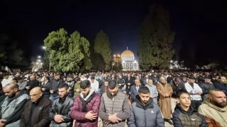 نماز تراویح 70هزار فلسطینی در الاقصی
