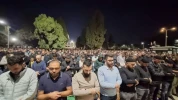 تصاویری از حضور گسترده و باشکوه شب گذشته 130 هزار نمازگزار فلسطینی در نماز تراویح مسجد الاقصی 11