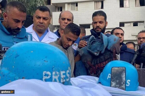 شهادت خبرنگار فلسطینی به همراه همسرش در غزه 2