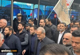 حضور رئیس جمهور در راهپیمایی روز قدس