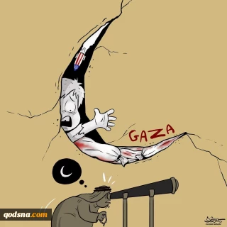 کاریکاتور/ عید فطر در غزه؛  هلال شوالی که حکام عرب نخواستند ببینند!