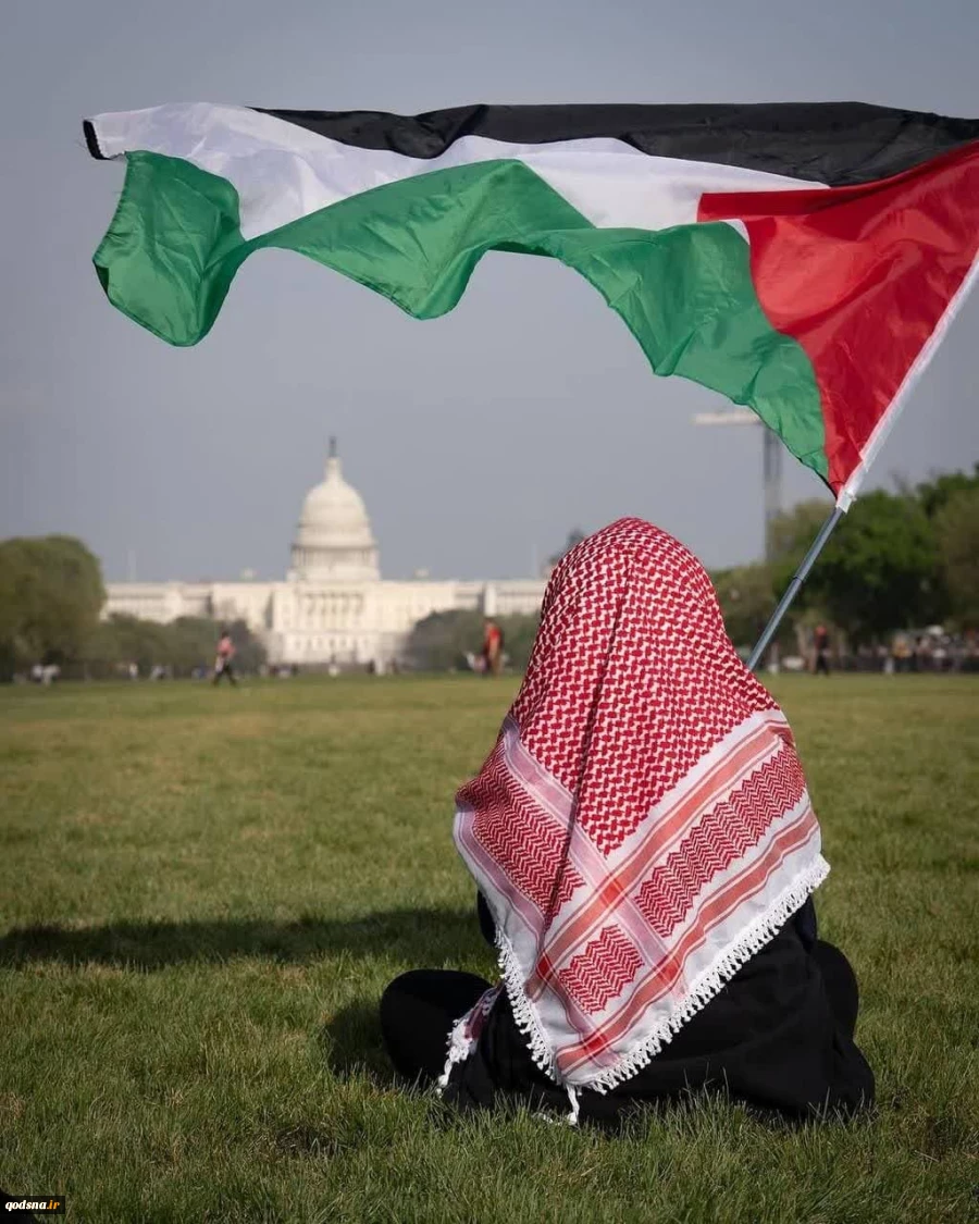 تصاویری از تظاهرات حامیان فلسطین در واشنگتن در محکومیت جنایات رژیم صهیونیستی در غزه و حمایت های آمریکا از آن 2