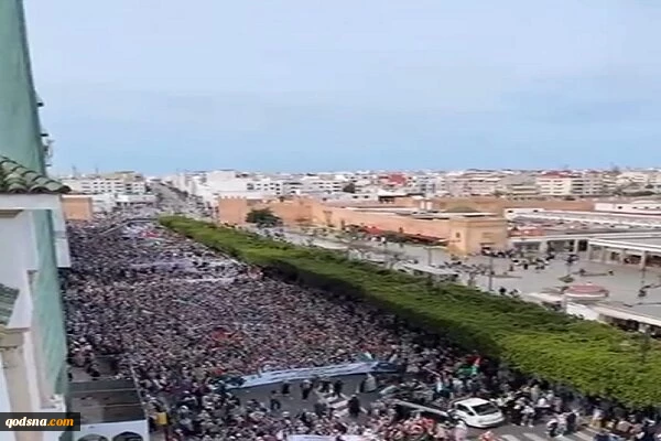 مردم مراکش در اعتراض به جنایات رژیم صهیونیستی در غزه دست به تظاهرات زدند. 2