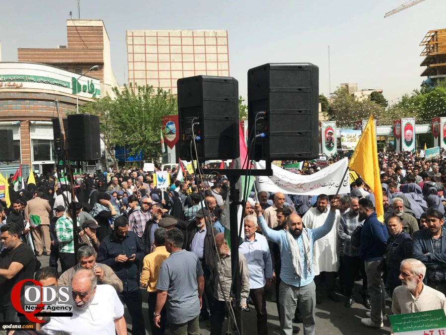 تجمع مردم تهران در میدان فلسطین در اعتراض به جنایات رژیم صهیونیستی (بخش دوم) 2
