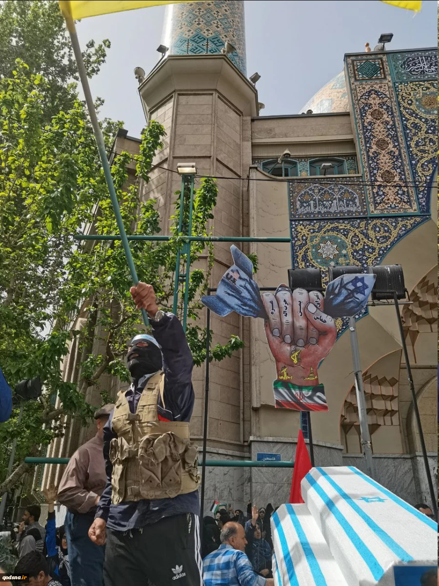 تجمع مردم تهران در میدان فلسطین در اعتراض به جنایات رژیم صهیونیستی 2