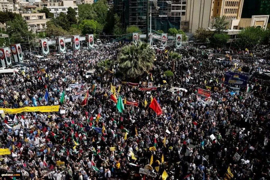 مظاهرات في طهران احتجاجًا على استمرار الإبادة الجماعية التي يرتكبها الكيان الصهيوني في غزة 2