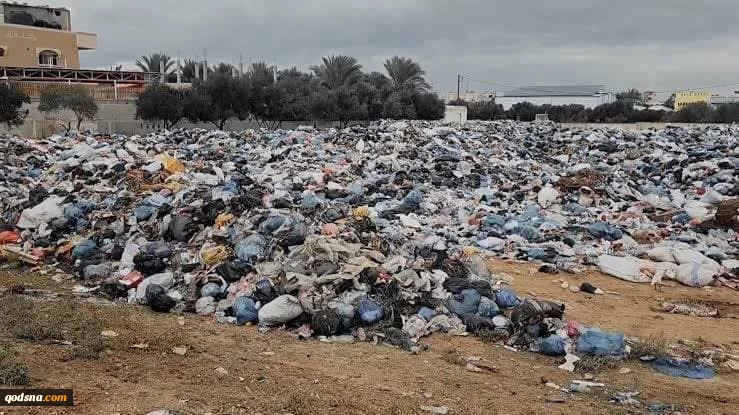 انباشت 175 هزار تُن زباله در مرکز غزه 2