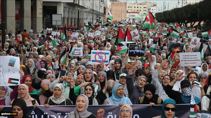 ادامه تظاهرات در مغرب در اعتراض به پهلوگیری کشتی‌های حامل تسلیحات رژیم صهیونیستی 2